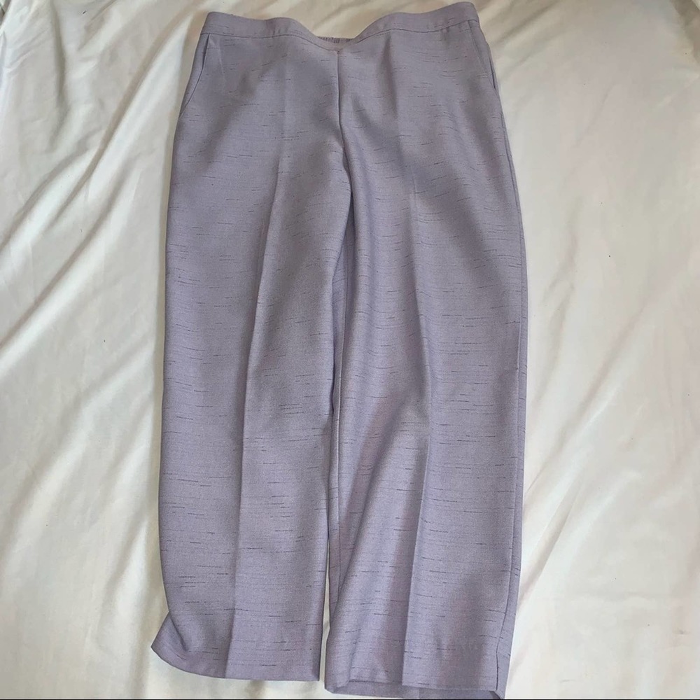 Alfred dunner pull on straight leg pant purple